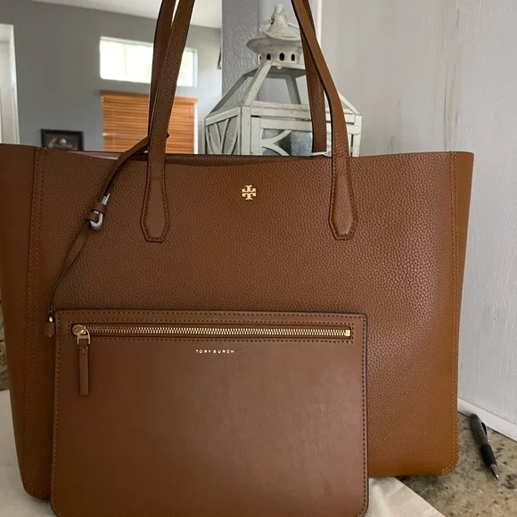 New Tory Burch large Blake tote & clutch park color - Picture 11 of 11